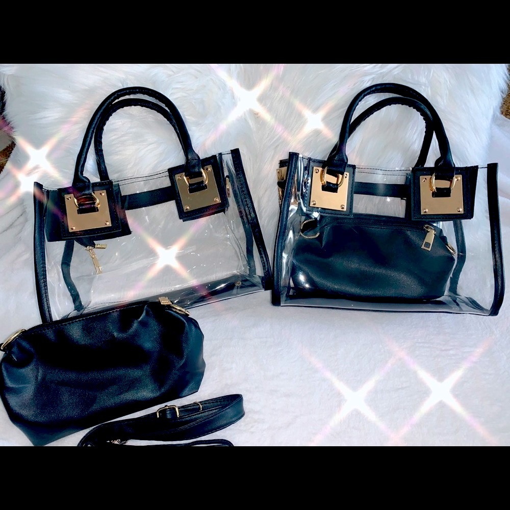 3 Piece Black Crossbody Bag